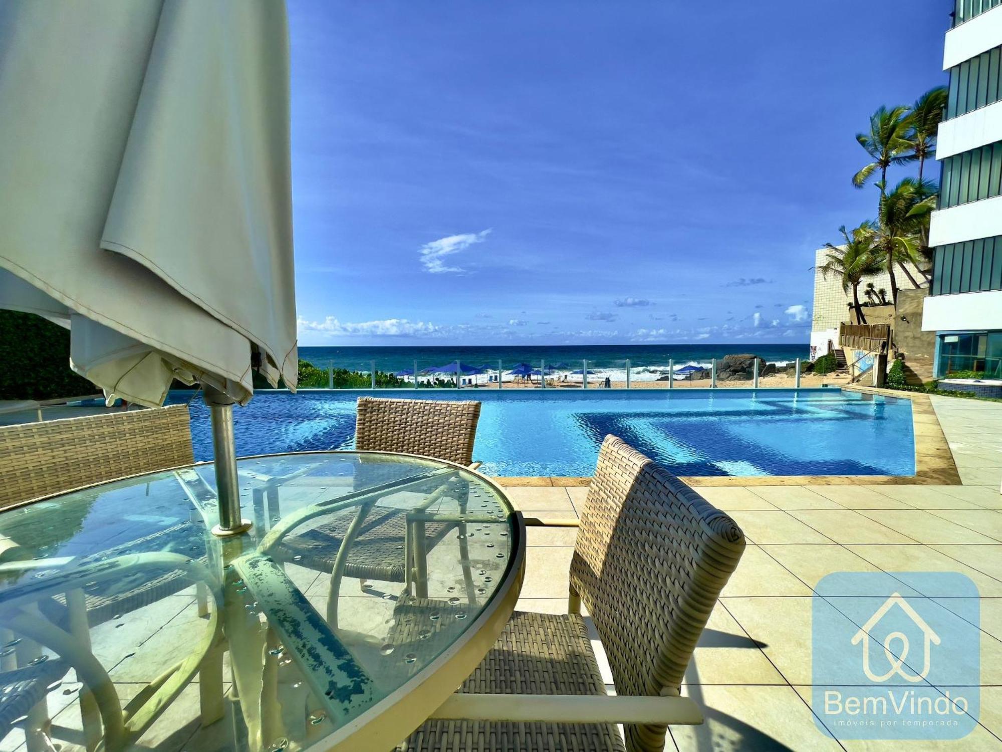 Apartamento Completo Com Vista Mar E Pe Na Areia Σαλβαντόρ Εξωτερικό φωτογραφία